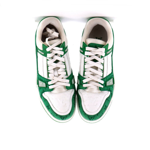 Men's LV Trainer Sneakers Monogram Empreinte Leather and Monogram Denim