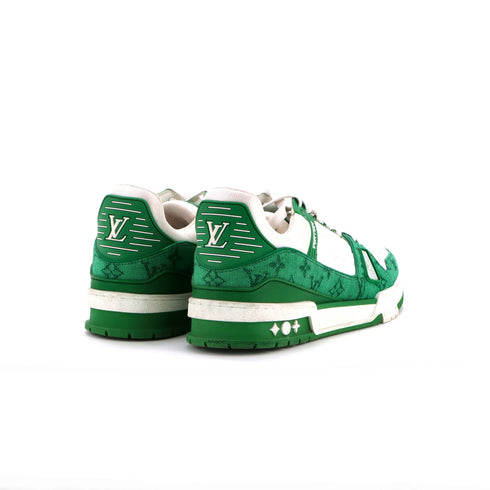 Men's LV Trainer Sneakers Monogram Empreinte Leather and Monogram Denim