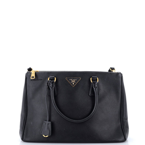 Double Zip Lux Tote Saffiano Leather Medium