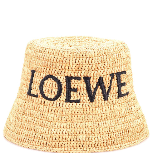 Logo Bucket Hat Raffia