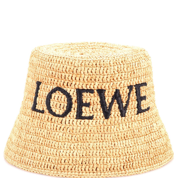 Logo Bucket Hat Raffia