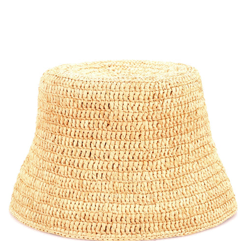 Logo Bucket Hat Raffia