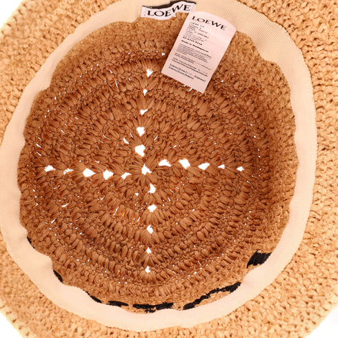 Logo Bucket Hat Raffia