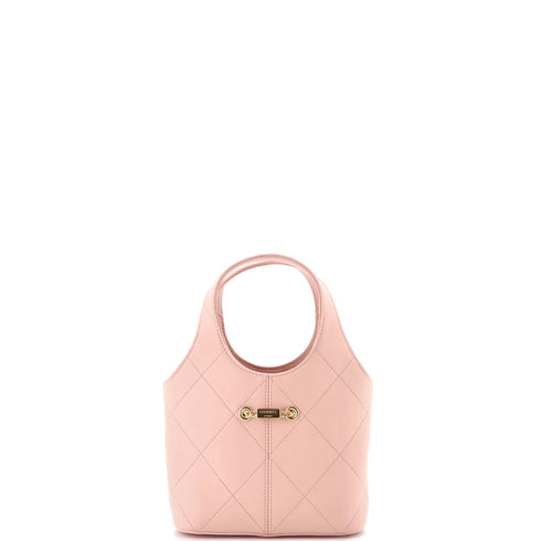 CC Drawstring Shopping Tote Quilted Calfskin Mini