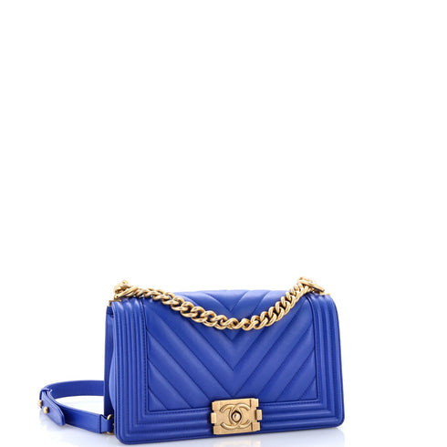 Boy Flap Bag Chevron Calfskin Old Medium