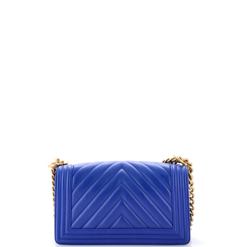 Boy Flap Bag Chevron Calfskin Old Medium
