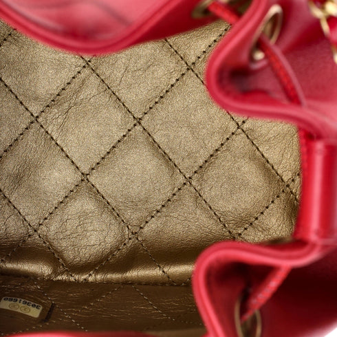 Lucky Charms CC Drawstring Bucket Bag Embellished Lambskin Mini