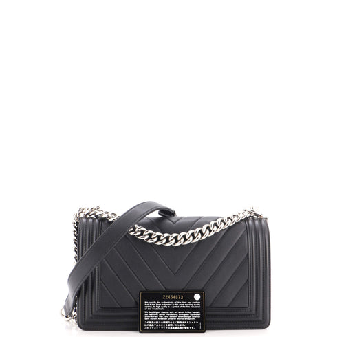 Boy Flap Bag Chevron Calfskin Old Medium