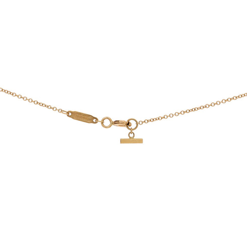 T Smile Pendant Necklace 18K Rose Gold and Diamonds Small
