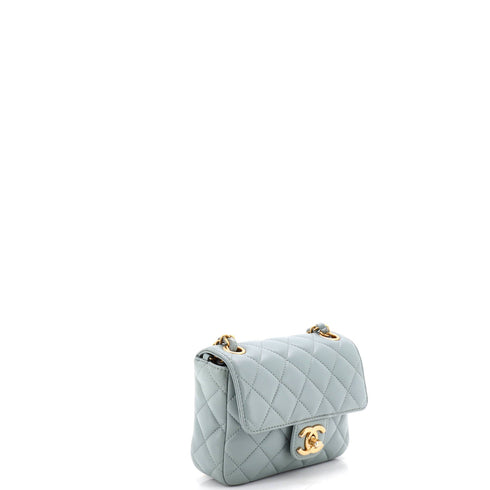 Casino Royale Charms Square Flap Bag Quilted Lambskin with Enamel Mini