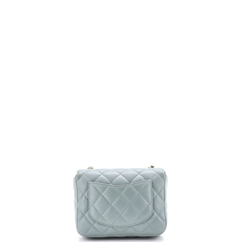 Casino Royale Charms Square Flap Bag Quilted Lambskin with Enamel Mini