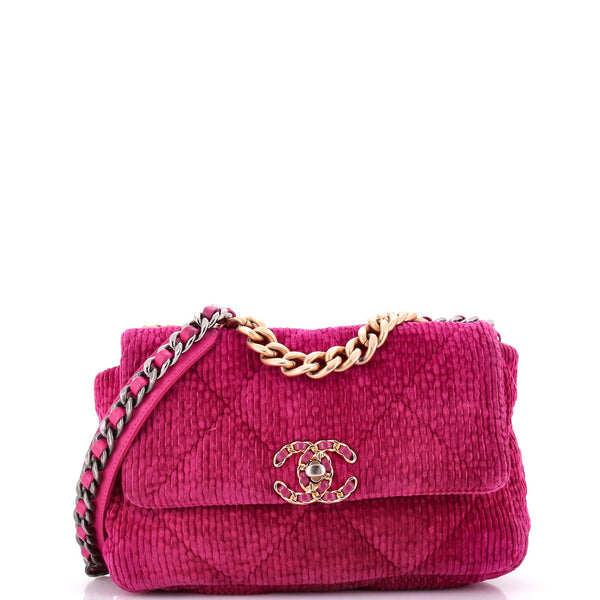 19 Flap Bag Quilted Corduroy Medium