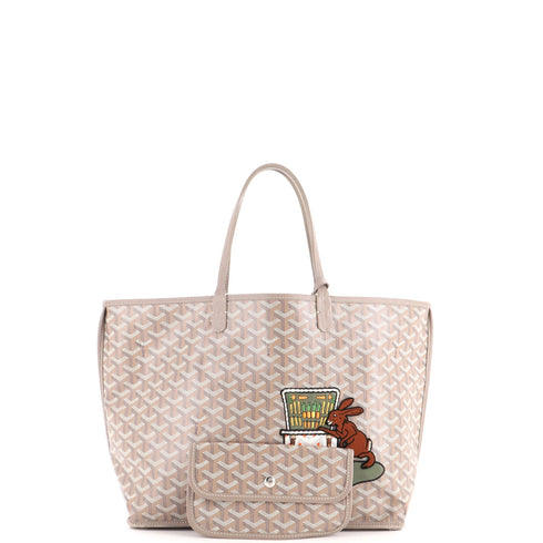 Anjou Reversible Tote Embroidered Coated Canvas PM