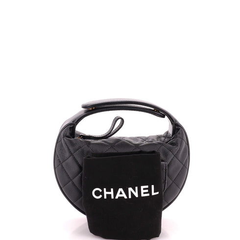 Polly Pocket Pouch Hobo Quilted Caviar Mini