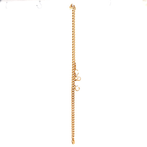 Logo Chain Choker Necklace Metal