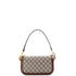 Horsebit 1955 Shoulder Bag GG Coated Canvas with Leather East West