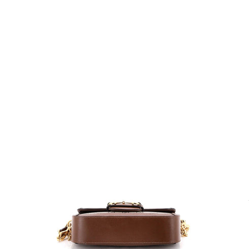 Horsebit 1955 Shoulder Bag GG Coated Canvas with Leather East West