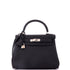 Kelly Handbag Noir Togo with Palladium Hardware 28