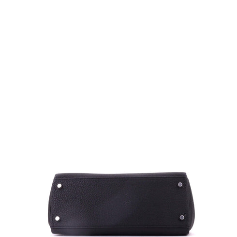Kelly Handbag Noir Togo with Palladium Hardware 28
