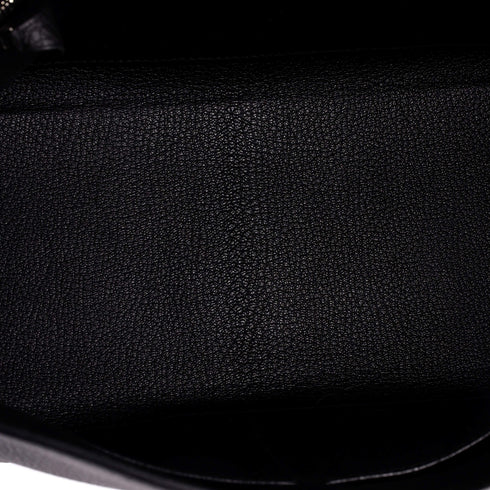 Kelly Handbag Noir Togo with Palladium Hardware 28