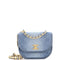 CC Turnlock Round Flap Bag Quilted Denim Small