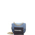 CC Turnlock Round Flap Bag Quilted Denim Small