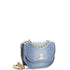 CC Turnlock Round Flap Bag Quilted Denim Small