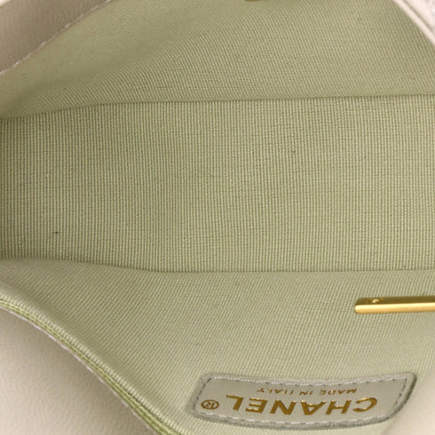 CC Turnlock Chain Flap Bag Quilted Caviar Small