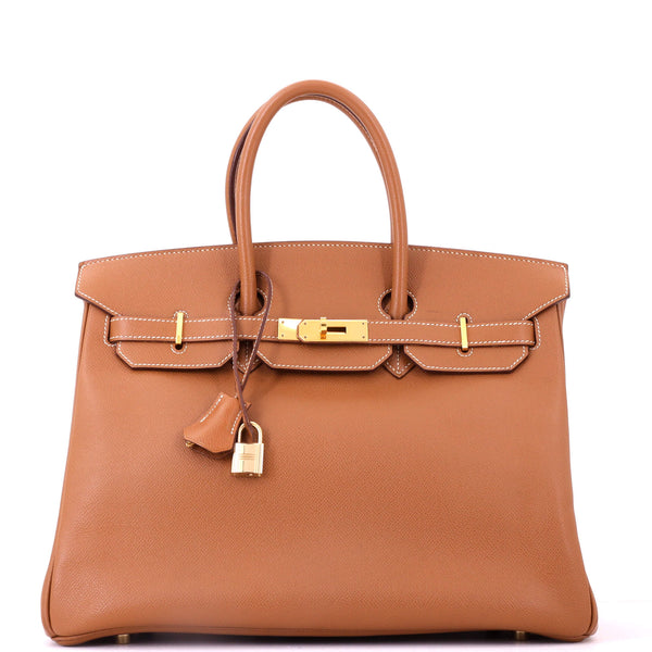 Birkin Handbag Gold Epsom with Gold Hardware 35