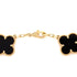 Vintage Alhambra 5 Motifs Bracelet 18K Yellow Gold and Onyx