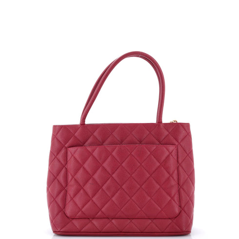 Medallion Tote Quilted Caviar