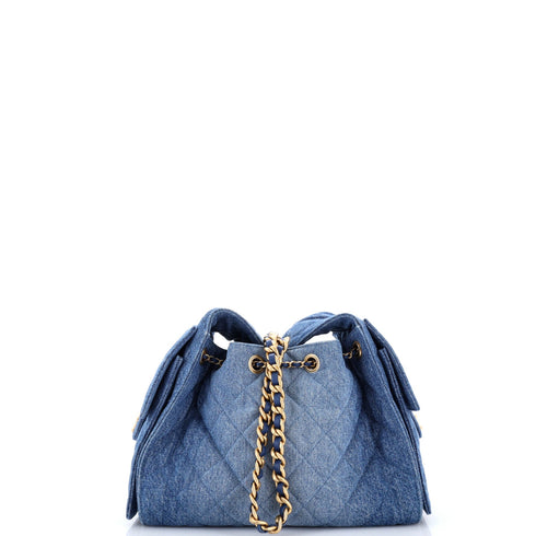 25 Hobo Bag Quilted Denim Small