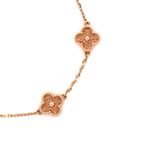 Sweet Alhambra 6 Motifs Bracelet 18K Rose Gold