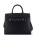 Logo Convertible Tote Embroidered Leather Medium