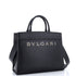 Logo Convertible Tote Embroidered Leather Medium