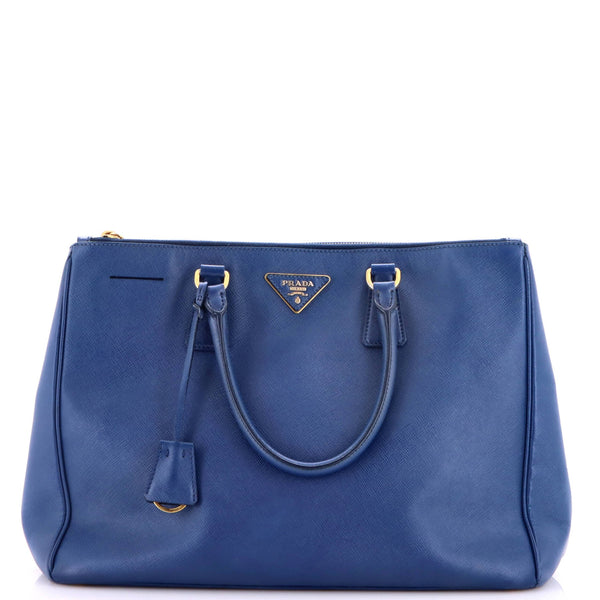 Double Zip Lux Tote Saffiano Leather Large