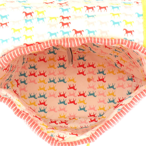 Horse Caval Collar Backpack Striped Toile