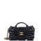 CC Bow Chain Shoulder Bag Quilted Leather Mini