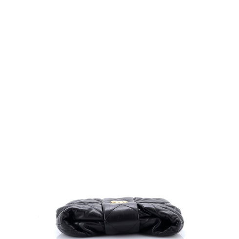 CC Bow Chain Shoulder Bag Quilted Leather Mini