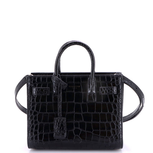 Sac de Jour Bag Crocodile Embossed Leather Nano