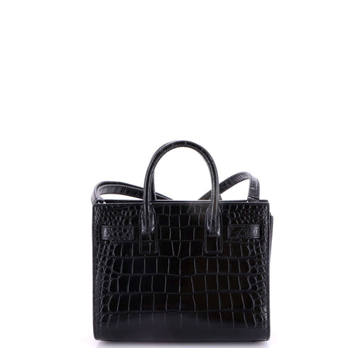Sac de Jour Bag Crocodile Embossed Leather Nano