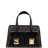 Vintage Double Pocket Zip Handbag Zucca Canvas and Leather Medium
