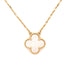 Vintage Alhambra Pendant Necklace 18K Yellow Gold and Mother of Pearl
