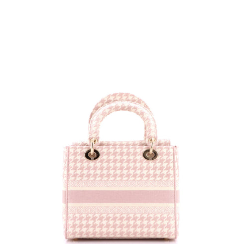 Lady D-Lite Bag Houndstooth Canvas Medium