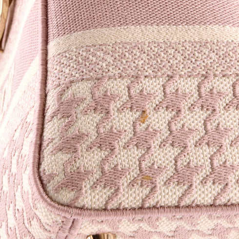 Lady D-Lite Bag Houndstooth Canvas Medium