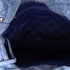22 Chain Hobo Quilted Studded Denim Small