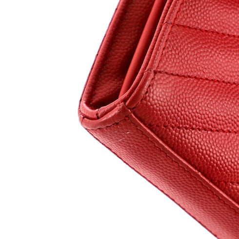 Classic Monogram Wallet on Chain Matelasse Chevron Leather Medium