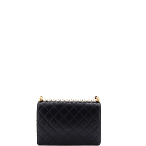 Chic Pearls Flap Bag Quilted Lambskin Small