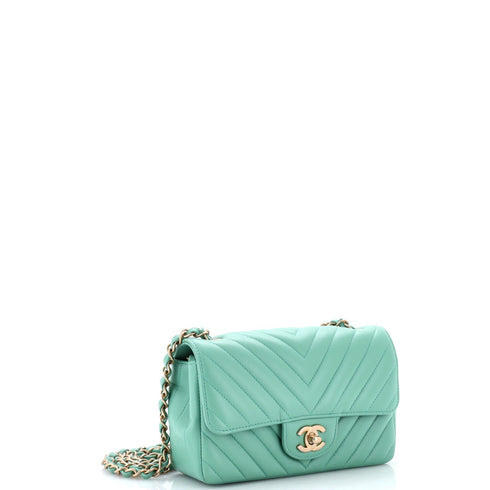 Classic Single Flap Bag Chevron Lambskin Mini