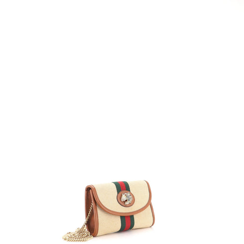 Rajah Web Chain Shoulder Bag Vintage Web Canvas Mini